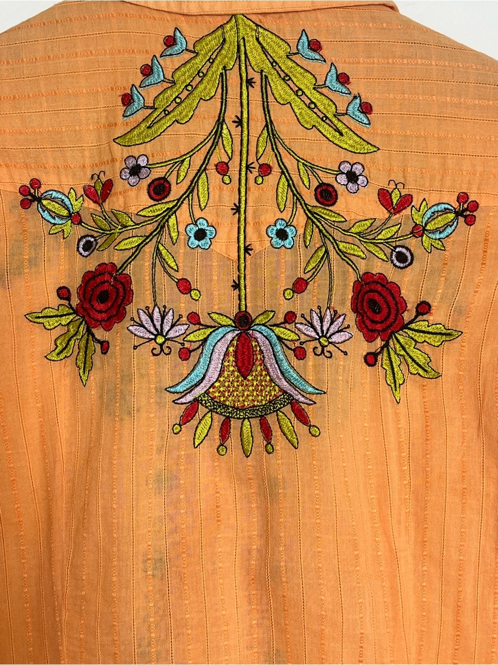 Vintage Roper Embroidered Western Shirt 100% Cotton Boho Medium - Picture 5 of 14
